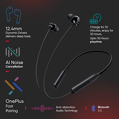 Wireless Neckband Earbuds – Deep Bass Bluetooth Earphones with Long Battery
