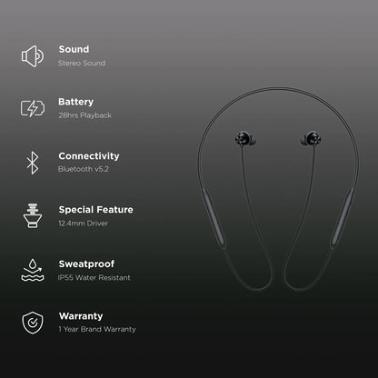 Wireless Neckband Earbuds – Deep Bass Bluetooth Earphones with Long Battery