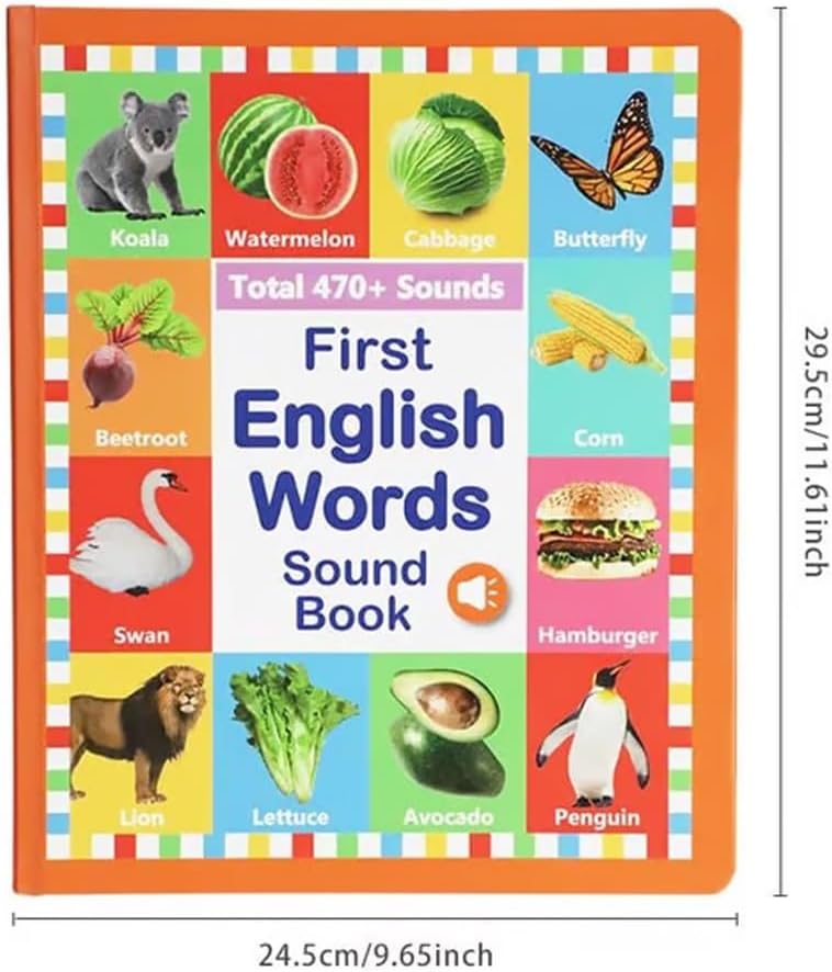 English Words Sound Book for Kids – Interactive Talking Learning Book with Pictures & Vocabular