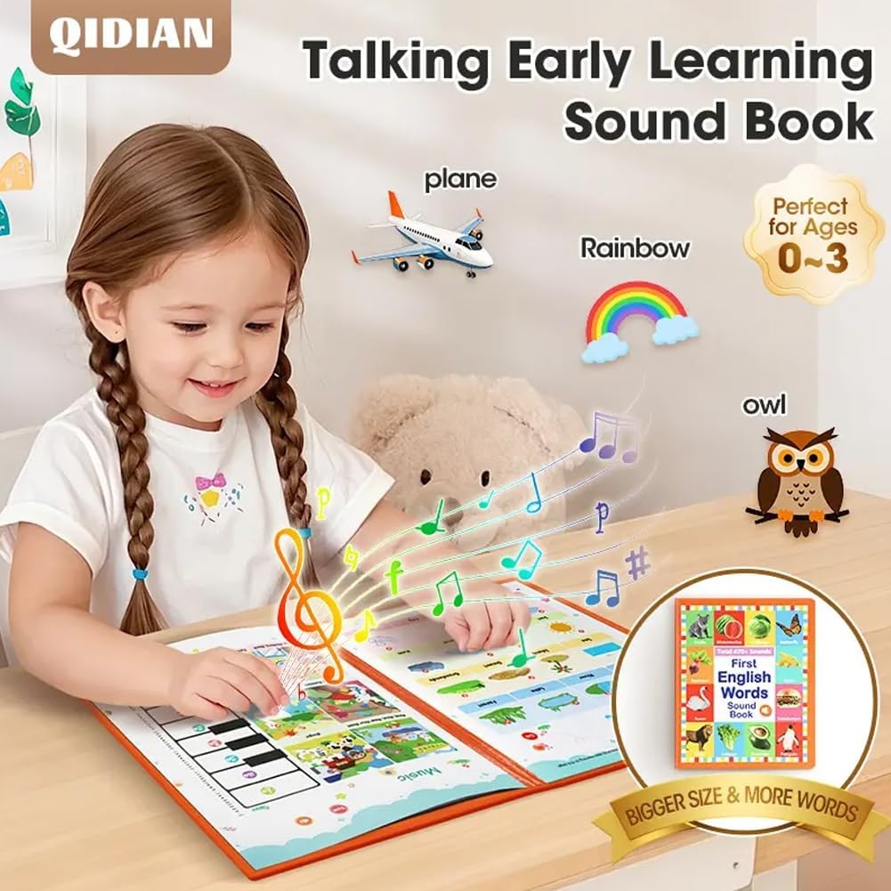 English Words Sound Book for Kids – Interactive Talking Learning Book with Pictures & Vocabular